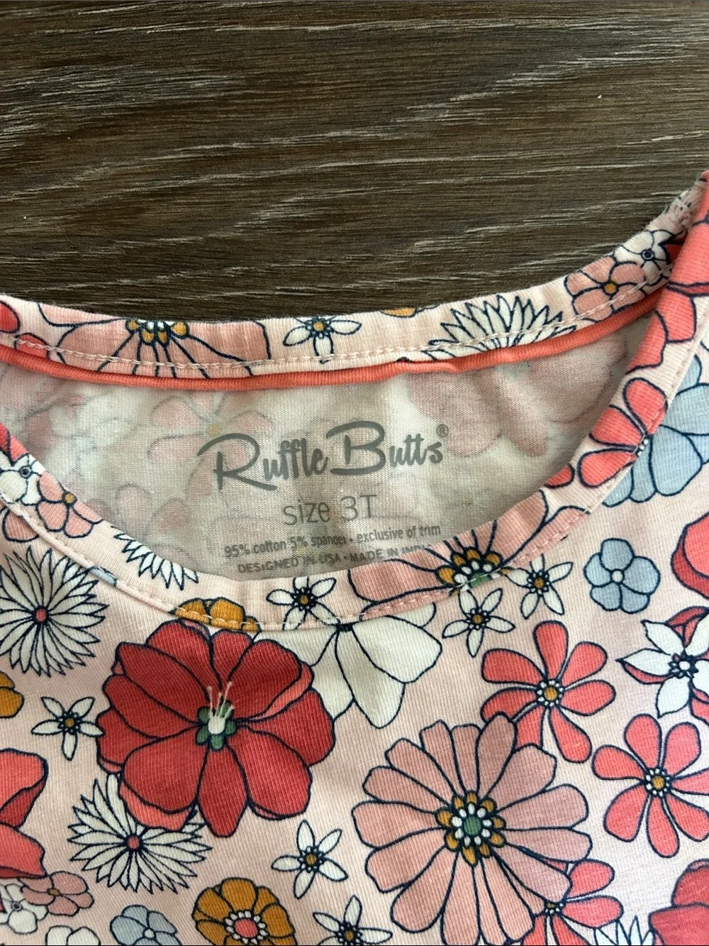 Pink Floral Short-Sleeve Kids Dress